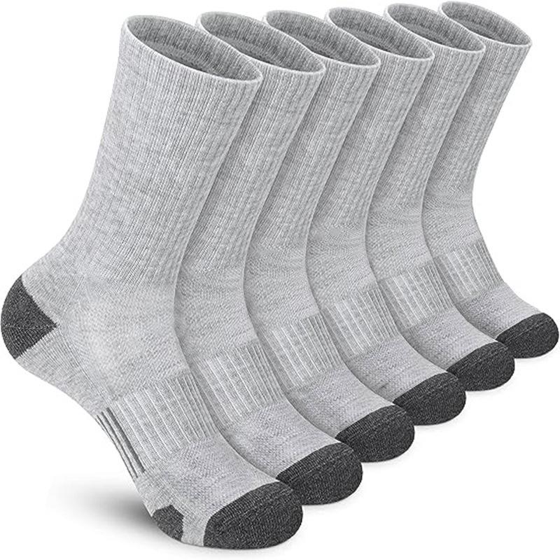 6 Paar Herren Outdoor-Turnsocken Hochwertige, bequeme, weiche, gepufferte Laufsocken Atmungsaktiv Große Größe Neuer Stil EU39-46