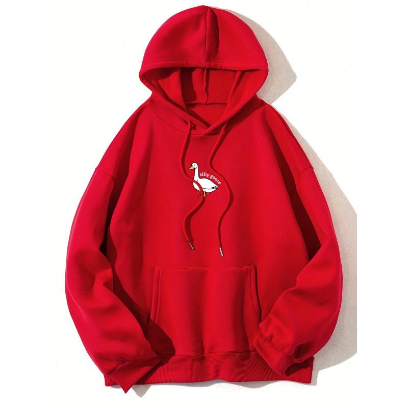 Women's Printed Hoodie with Kangaroo Pocket - Casual Long Sleeve Drawstring Sweatshirt for Cross-Border Trade 2025