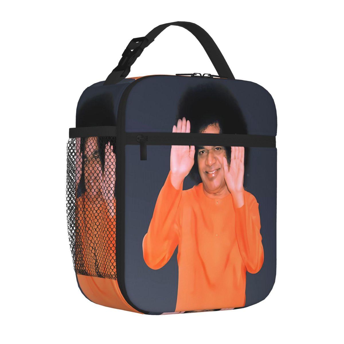 Bestselling Sathya Sai Baba Blessings Photo Oversized Outdoor Lunch Bag Family Picnic Small Lunch Bag One Size