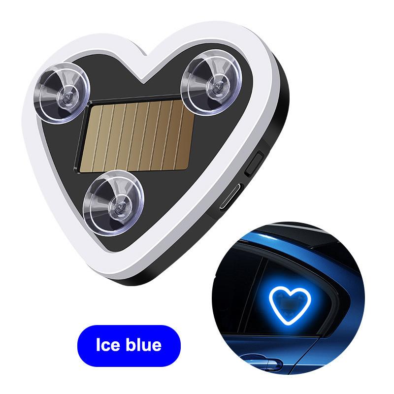 Universal Solar LED Heart Car Light 1Pc Neon Window Decoration Perfect Gift