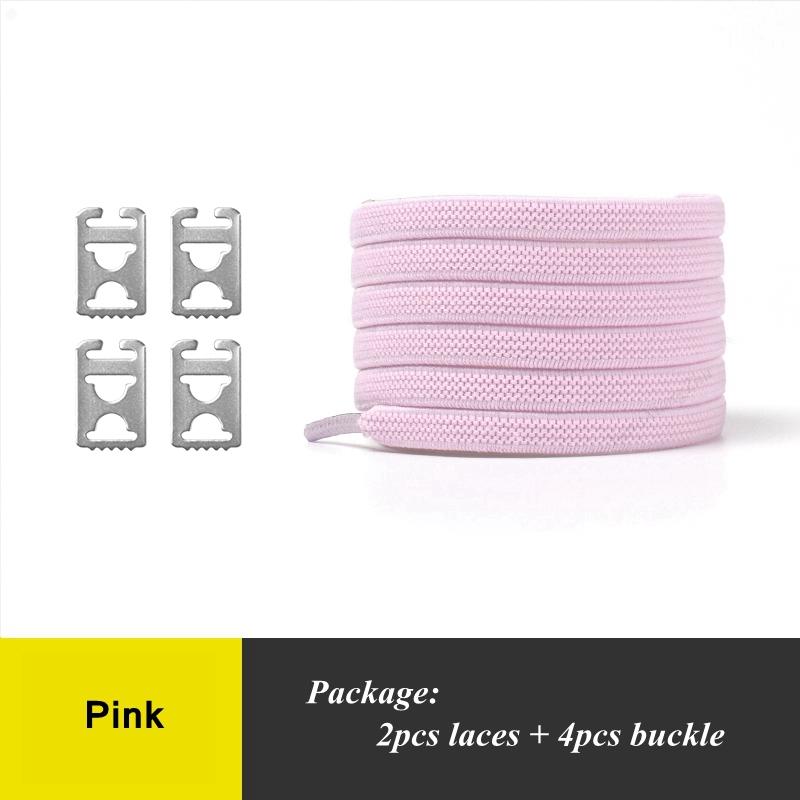 No Tie Shoelaces with Elastic and Stainless Steel Anchors Flat Shoe Laces For Sneakers Tieless Shoelace For All Adult Kid Shoes