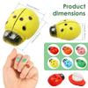100 Pièces Autocollants Mini Abeilles Coccinelles en Bois Auto-adhésifs Colorés Coccinelle Peinte Bricolage Scrapbooking Décoration Fête de Jardin Maison