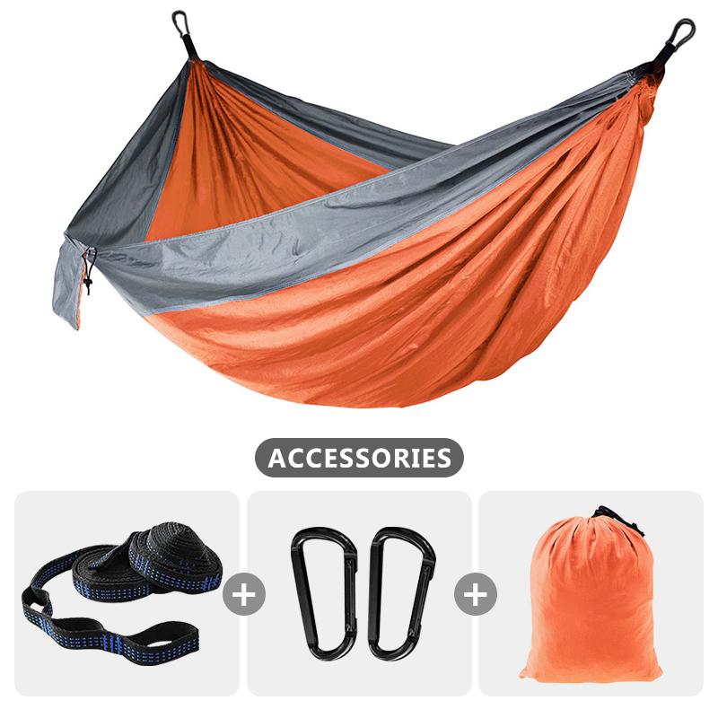 Camping Parachute Hammock 220x100cm Single Portable Outdoor Indoor Nylon Hammock Adult Child Swing For Adventure Garden