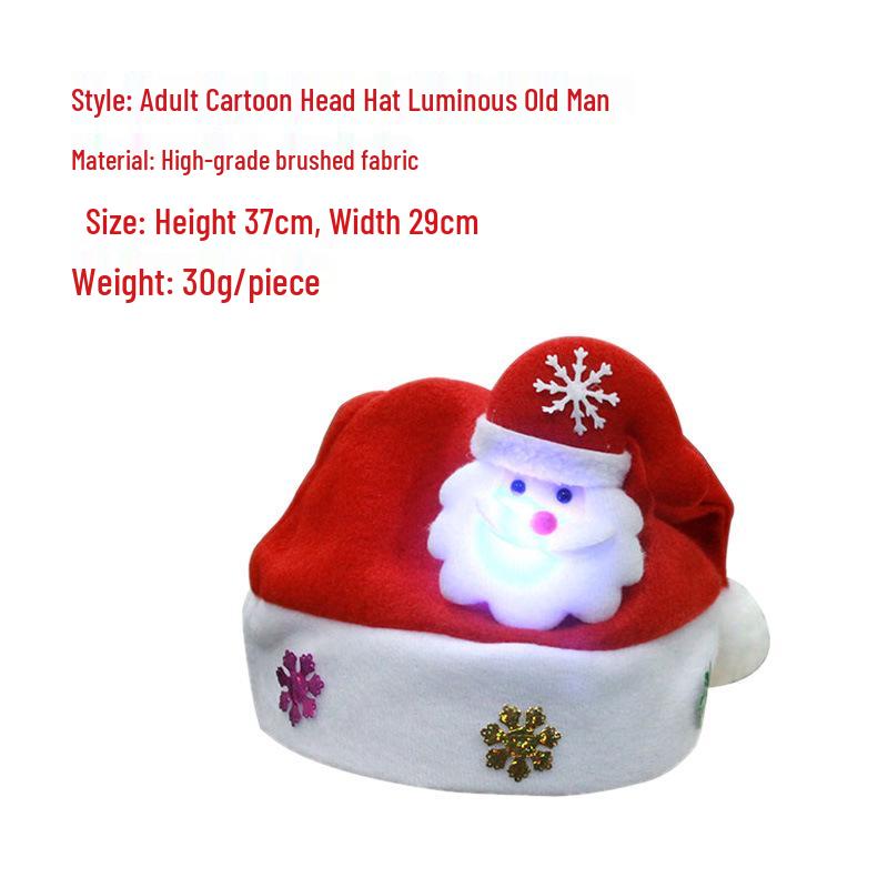 Children's Christmas Cartoon Hat with Stickers - Kids' Holiday Gift