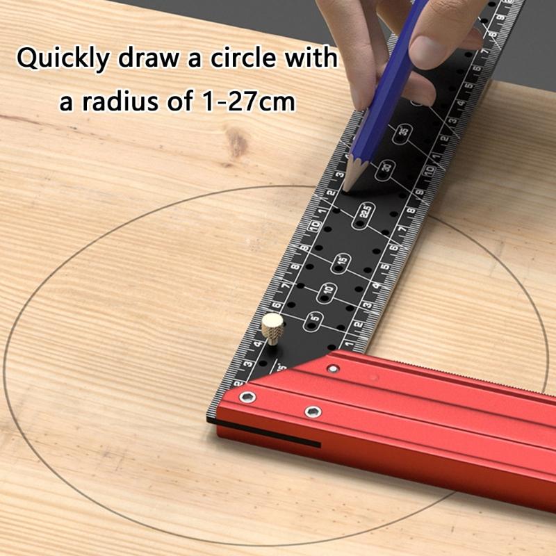 Universal Combination Square Metal Angles Finders Aluminum Angles Square for Precise 45° & 90° Line Scribing & Measuring
