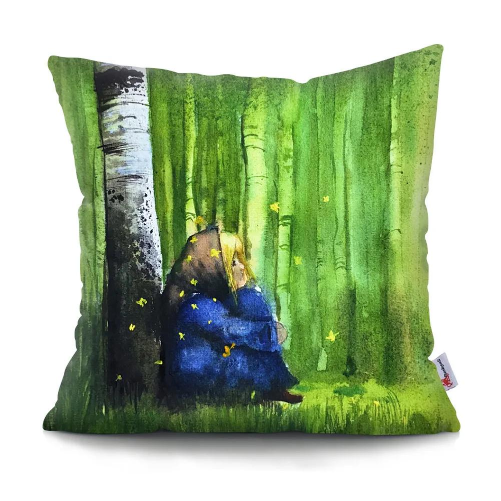 Psychedelic Forest Cushion Cover Home Decor Bedroom Pillowcase Car Sofa