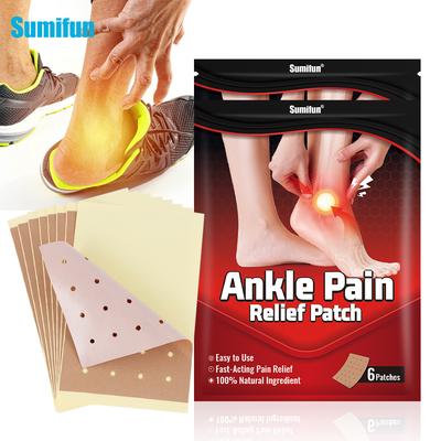 6pcs/bag Heel Plaster Pain Relief Patch Herbal Achilles Stickers Foot Care Treatment Patches