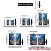 Flat Printing Curtains Without Rod Moonlit Village Fashionable Popular Polyester Decorations Curtain Set Of 2 Made Washable