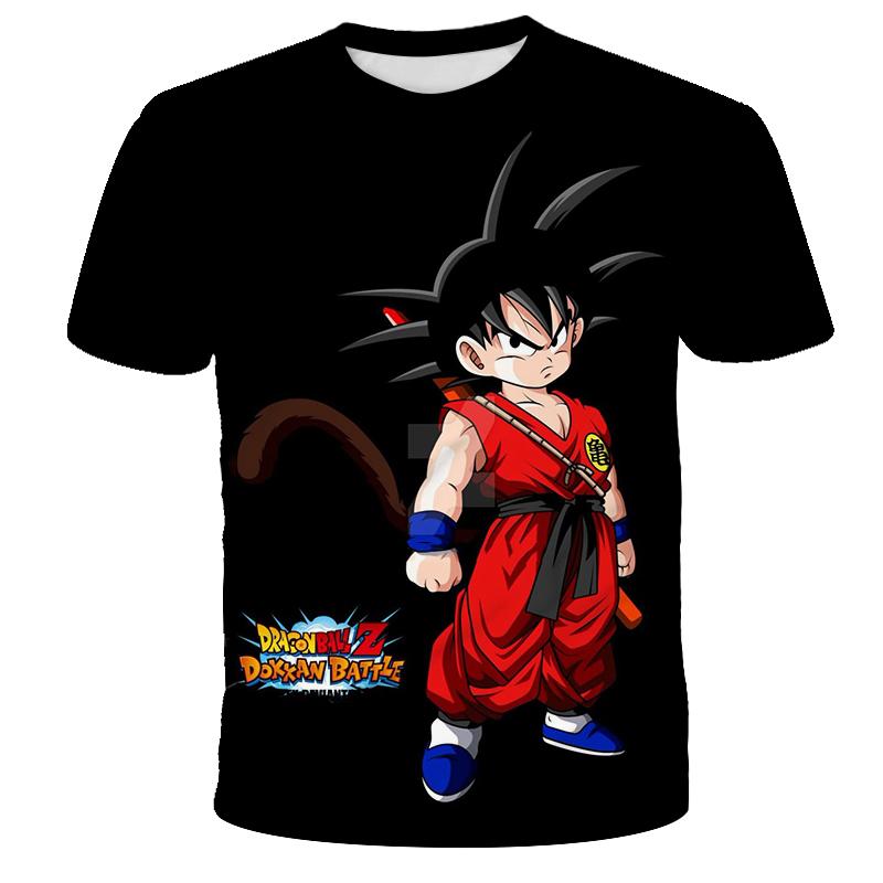 2026 Summer Hot Sale T-Shirt Hot Sale Outdoor Training T-Shirt Cartoon Anime Dragon Ball Wukong Super Saiyan Image Boy Girl Top
