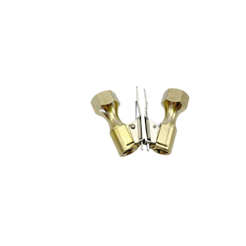 Copper Quick Clamp Tire Inflation Chuck with 6-8MM American Thread Adapter