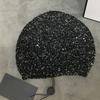 Korean Style Knitted Hat with Glittering Sequins Women Music Festival Skull Hat Bachelorette Party Hat Elegant Beanies