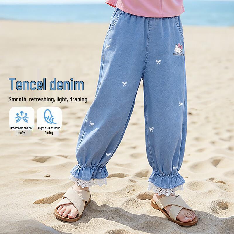 Hello Kitty Girls  Summer Tencel Denim Jogger Pants 160