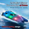 2.4G Remote Control High Speed Boat Mini Pocket 4Ch Speed Adjustment Ship With Light 360 Tumble Kids Toys Multiplayer Game Gifts