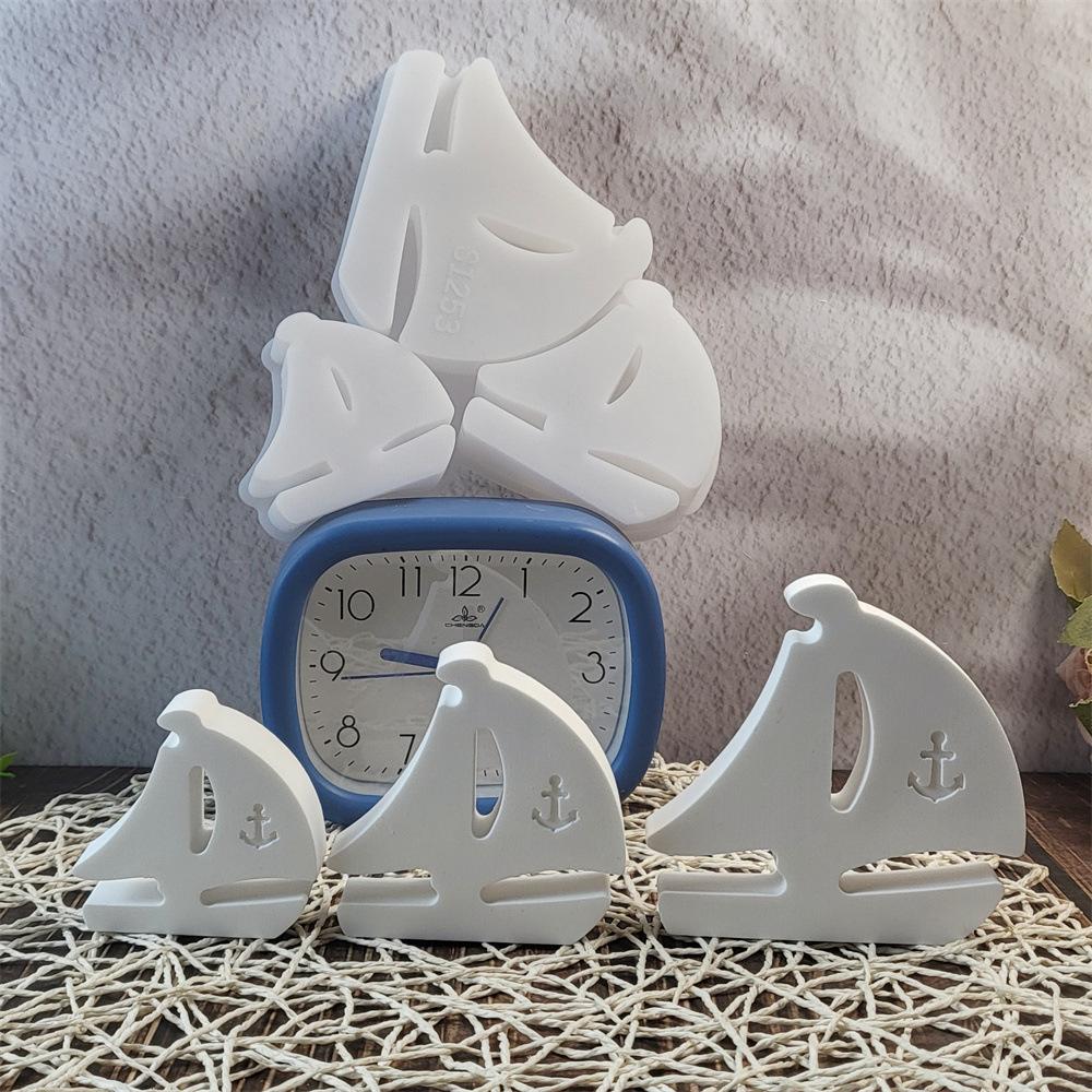 3D Sail Boat Silicone Candle Mold DIY Ship Shape Scented Candles Soap Molds Plaster Resin Crafts Making Tool Home Decor Art Gift