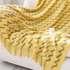 Two Tone Knitted Sofa Throw Blanket Soft Air Conditioning Blanket for Bed Nap Office