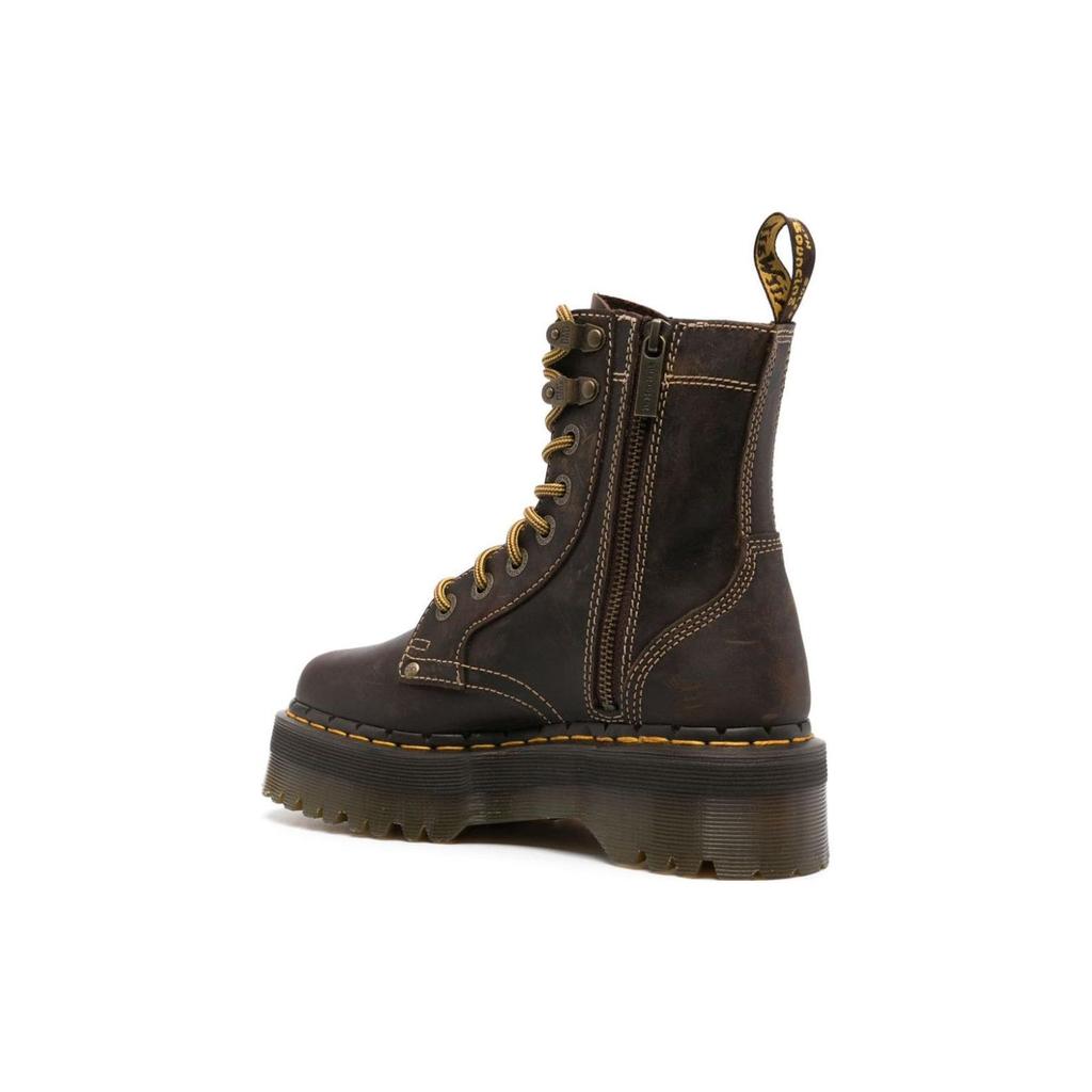 Dr. Martens Leather Vintage Versatile Fashion Short Martin Boots Unisex boots Brown 31125201