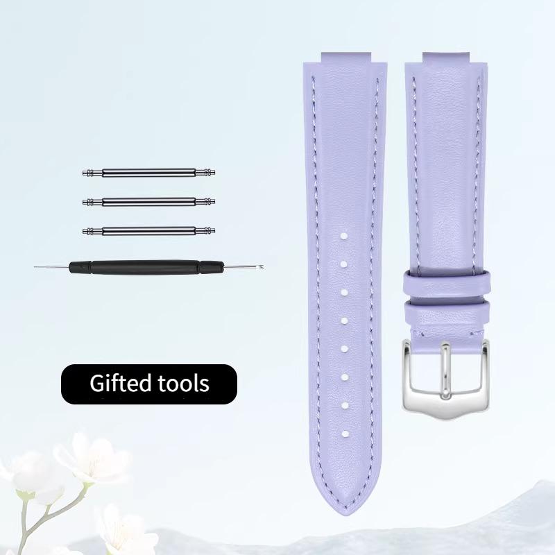 Curved mouth layer cowhide watch strap women for Original CARTIER BALLON BLEU DE CARTIER W69016Z4 WJBB0033 HIPINE men watchband