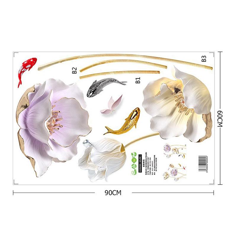 Self Adhesive Wallpaper Large Tulip Pattern Removable Decor for Bedroom Living Room Dormitory Home
