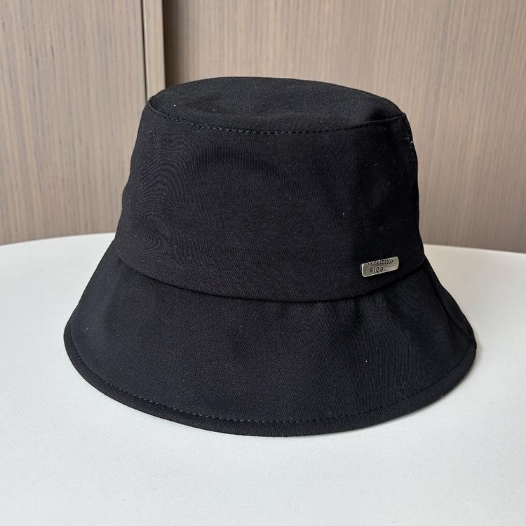 Spring and Summer Sun Protection Letter Small Label Bucket Hat Men and Women Versatile Thin Sun Hat Summer UV Protection Basin Hat