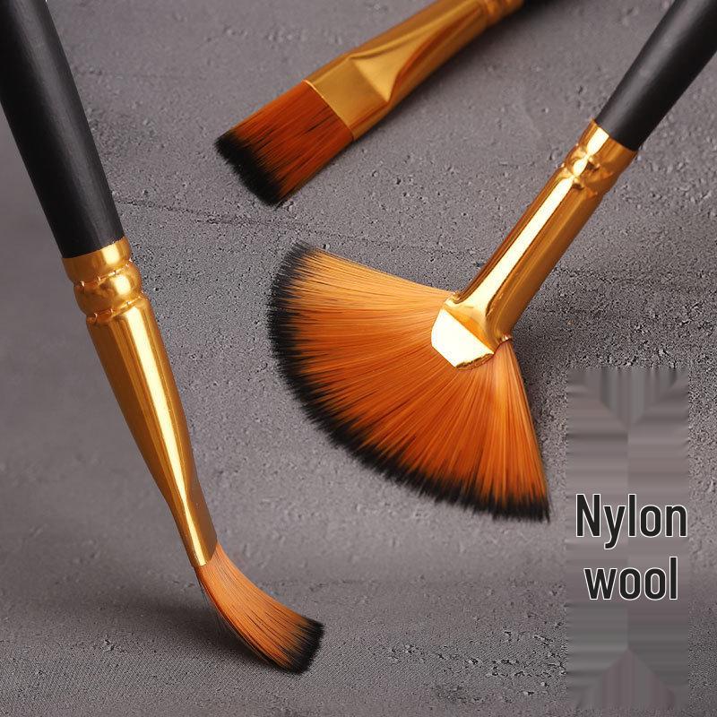 12-Piece Multi-functional Nylon Bristle Brush Set for Watercolor and Fine-line Chinese Painting