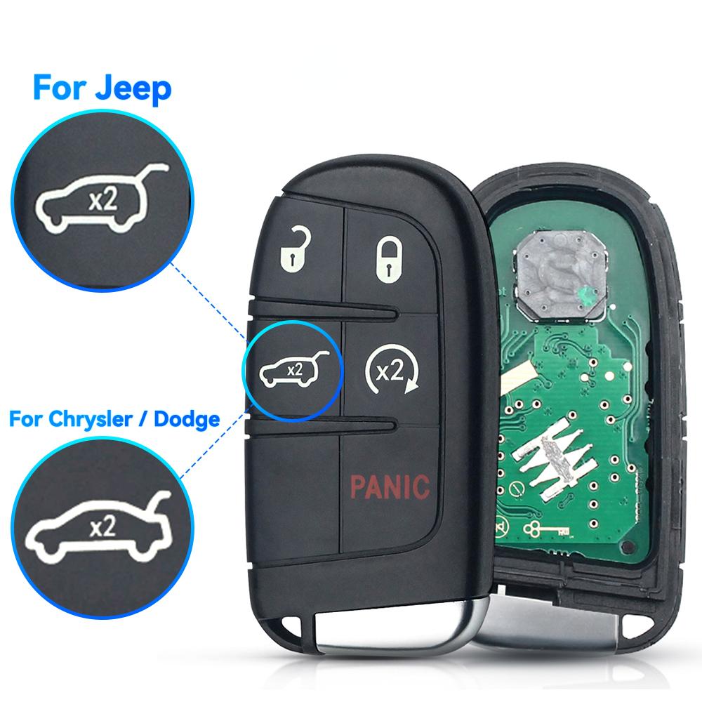 KEYYOU 433MHZ Smart Remote Key for DODGE Journey Durango JEEP Grand Cherokee Chrysler Keyless-go Proximity FCC ID M3N-40821302