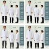 Matsuyoshi Doctor's Coat, White Coat (Size L), Men's, Examination/Training/Practical Wear, Long Sleeves, with Pockets, Medical