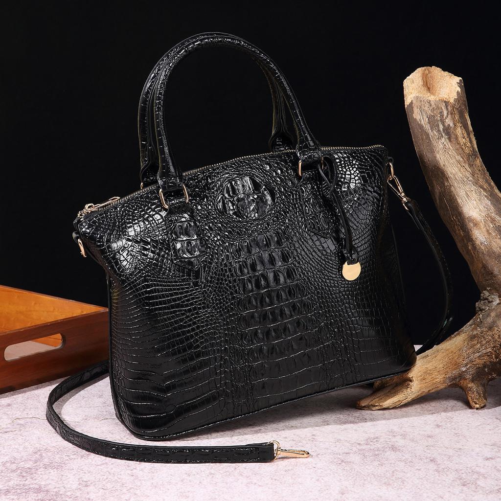 Portable Crossbody Retro Women's Bag Multicolor Crocodile Brahman