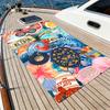 Telo Mare Aloha Hawaii – Sovradimensionato Asciugatura Rapida Senza Sabbia con Stampa Surf & Tartaruga Retro per Fughe Tropicali