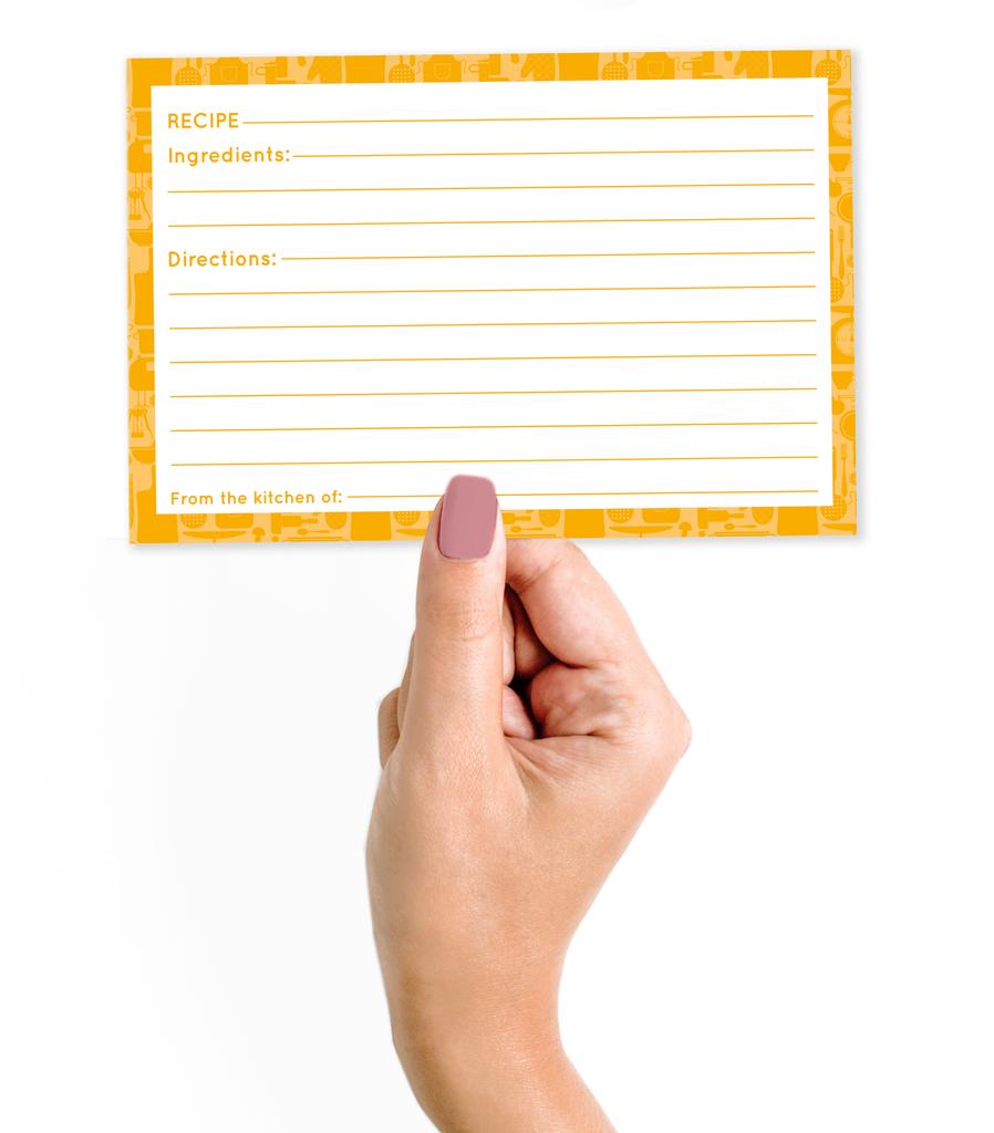 Inkdotpot Recipe Card 6x4 inch Single-Sided Recipe Design Cards Border Recipe Cards Wedding-Bridal Shower-Baby Shower- Pack of