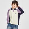 Duoduojia Boys' Embroidered Color-Block POLO T-Shirt