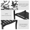 3-Seater Garden Bench Outdoor Garden Bench Rural Chic Style for Balcony Terrace Patio 127 x 60 x 85 cm