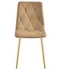 Libra Chair - Brown Velvet / Gold Legs X 4