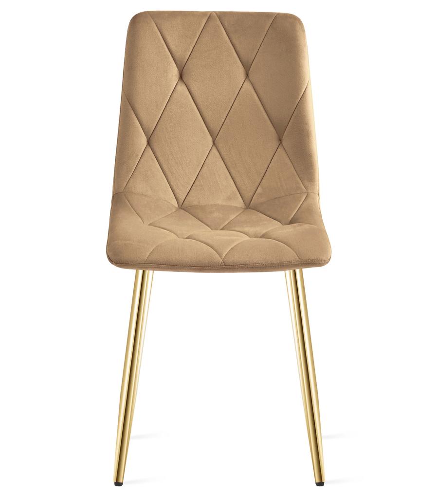 Libra Chair - Brown Velvet / Gold Legs X 4