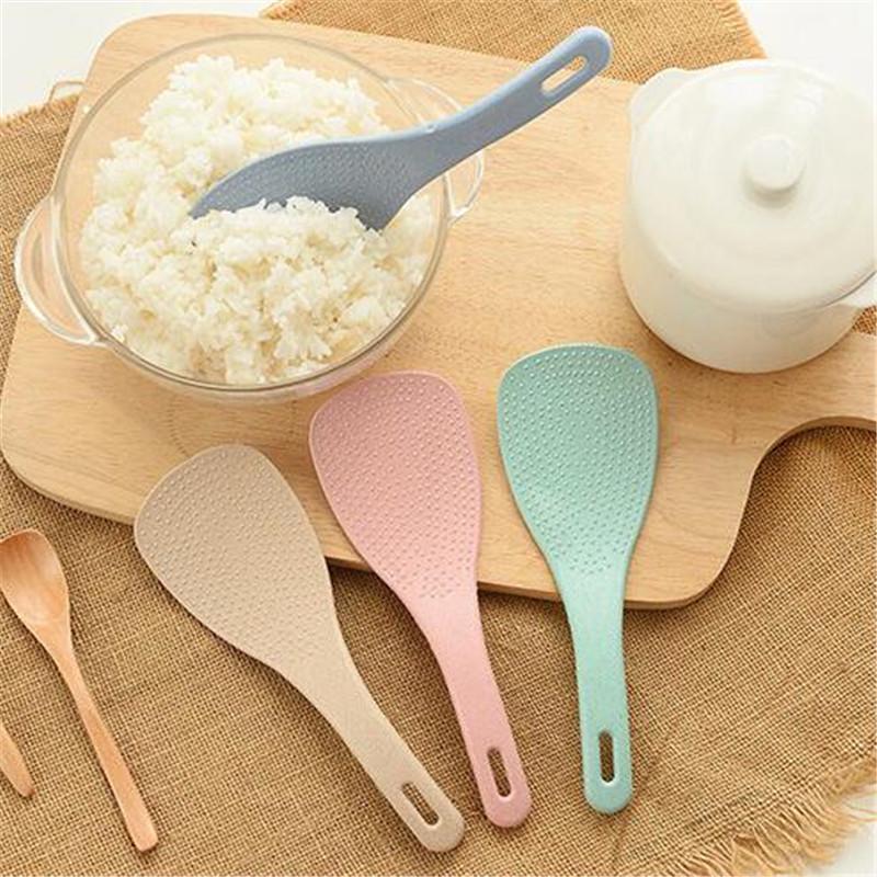 DOITOOL 2pcs Plastic Rice Paddle Round Rice Scoop Cookie Scoop Sushi Rice Spoon for Rice Ball Maker Kitchen Kids Yellow
