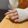 ins trendy love micro-inlaid Japanese ring design index finger ring opening adjustable ring advanced