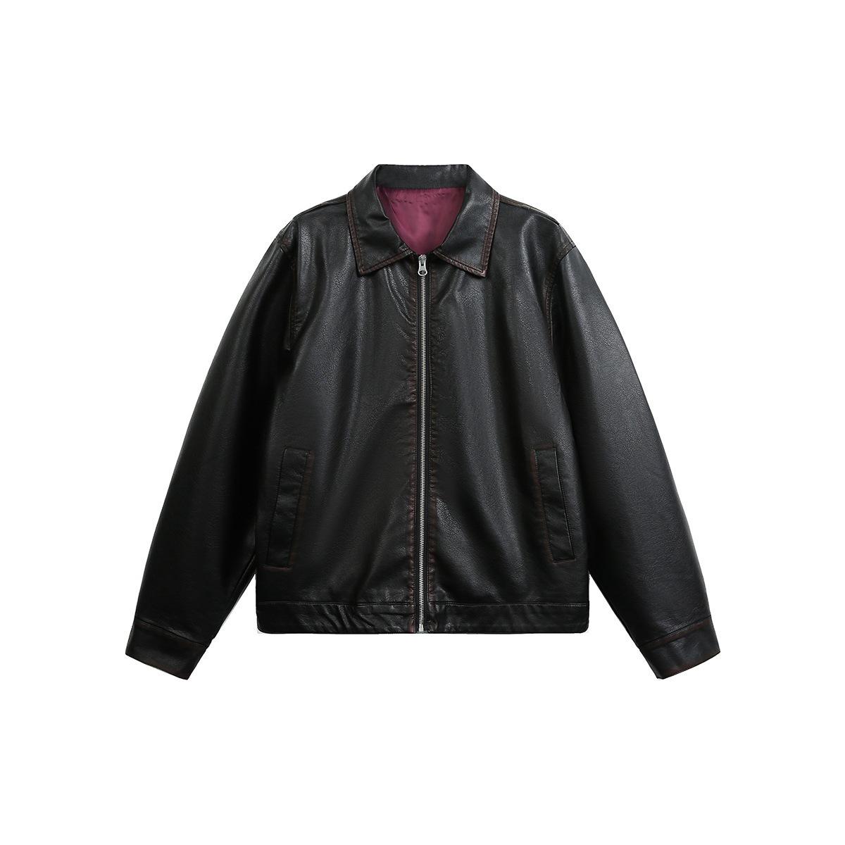 QIYOU 2026 Autumn Retro Casual Biker