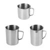 Rostfreie Nichtrostende Messbecher aus Stahl mit gut lesbarer Markierung Ergonomischer Griff Ideal zum Backen Kochen Mischen