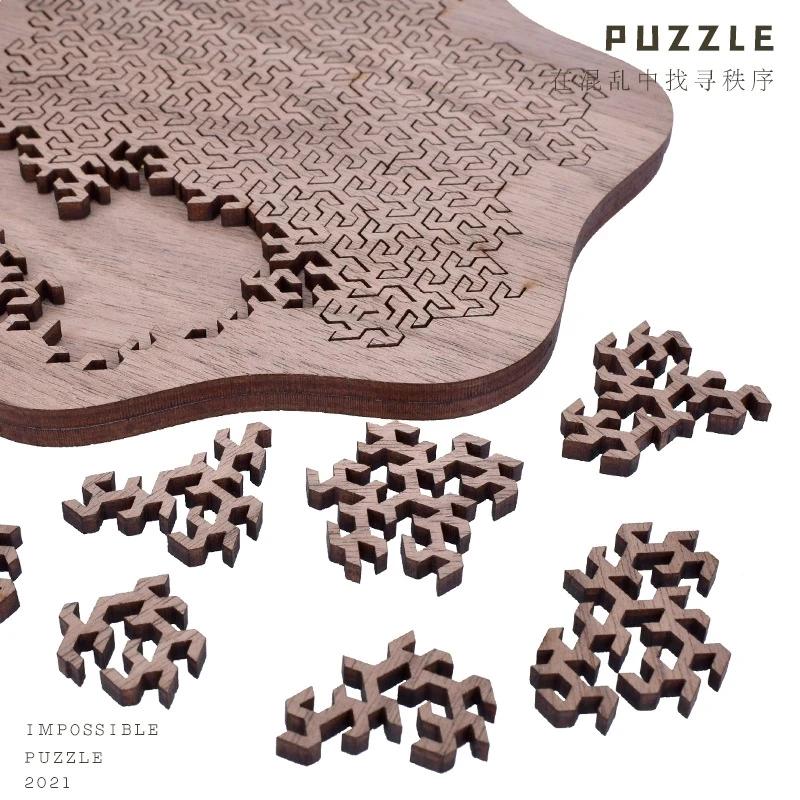 Impossible Adult Jigsaw Wooden Puzzles For Adults Games Brain Burning Wooden Puzzle Children 3D Puzzle Brain-Teaser Puzzle Toys