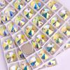 High Quality Rivoli 80+ Colors Rhinestones Crystal AB Sew-on Glass Gems Clothing Flatback Sewing Stones Women Bling Bling Shine