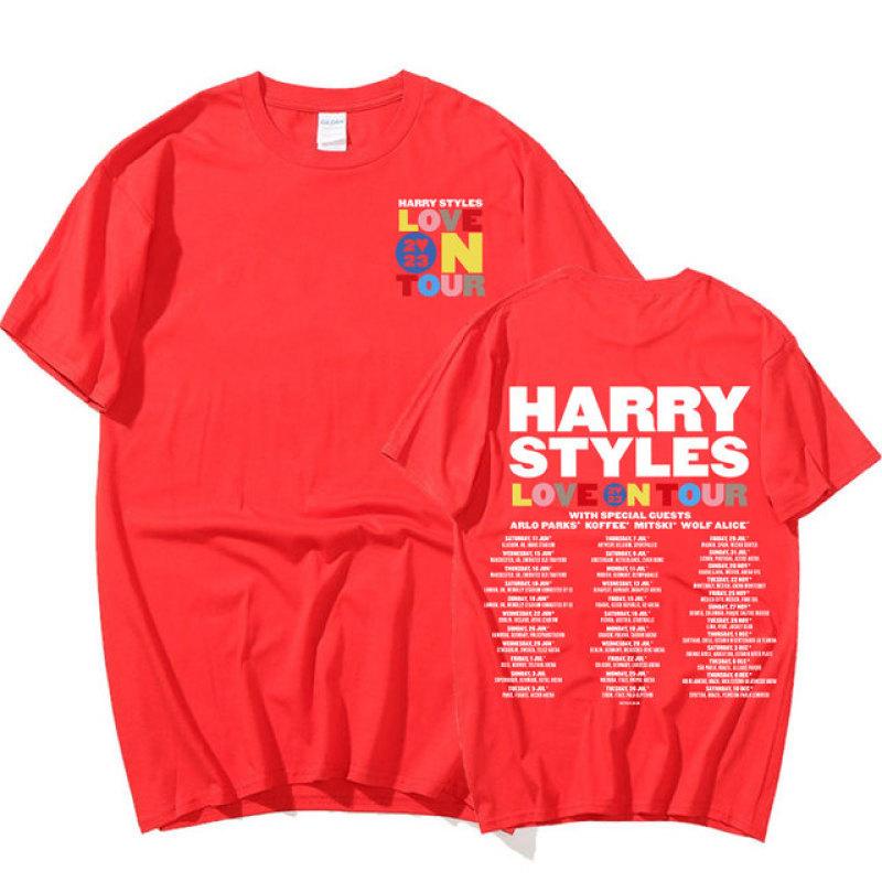 Love On Tour 2023 T Shirt Harajuku Vintage Oversized T-shirt Men Women Summer Casual Cotton Short Sleeve T Shirts Streetwear