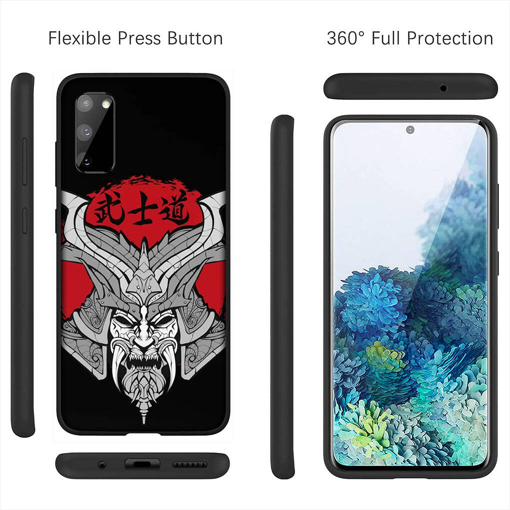 Cover for iPhone 17 16 15 Xiaomi Poco Redmi Note 14 13 12 11 Pro Max Samsung Galaxy S25 S24 S23 OPPO Huawei Ninja Bushido Samurai Yin Yang Phone Case
