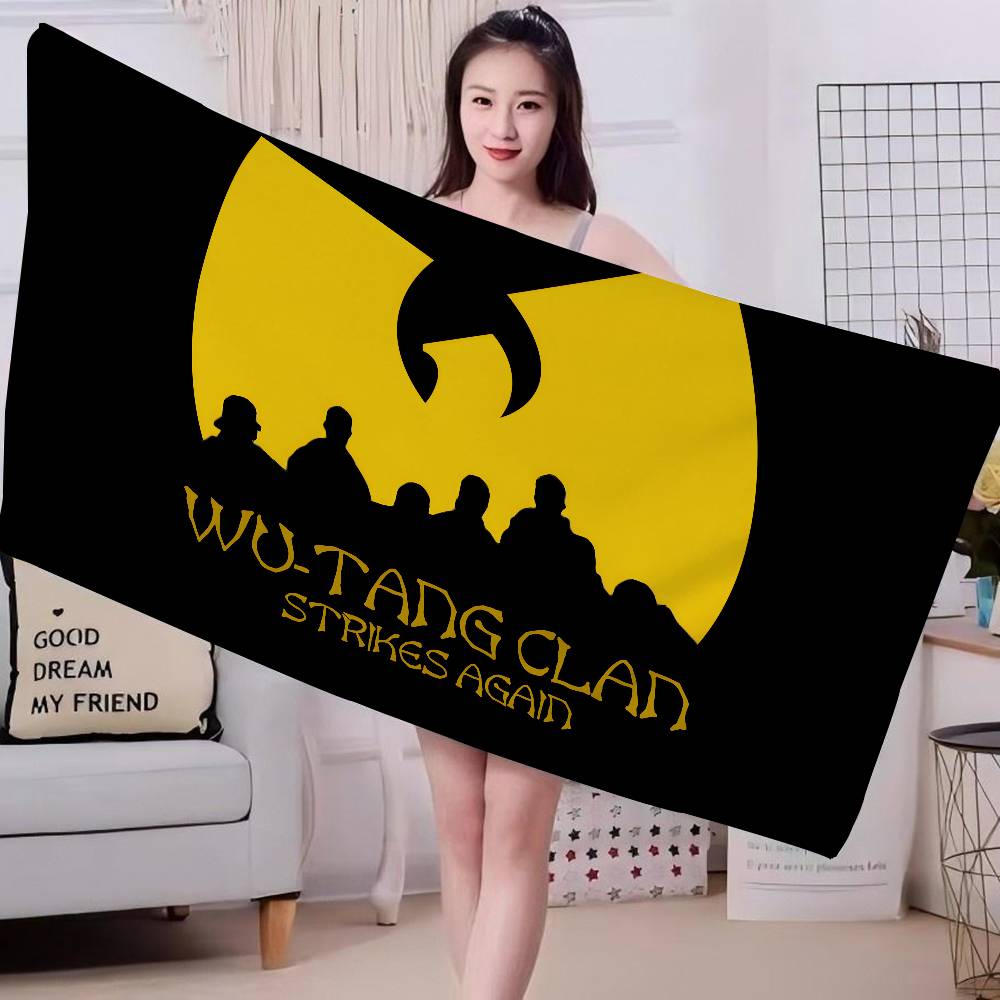WU-T--TANG CLAN Band Anime Beach Swimming Towel Soft Absorbent Washcloth Children's Gifts for Kids Travel Camping Gym