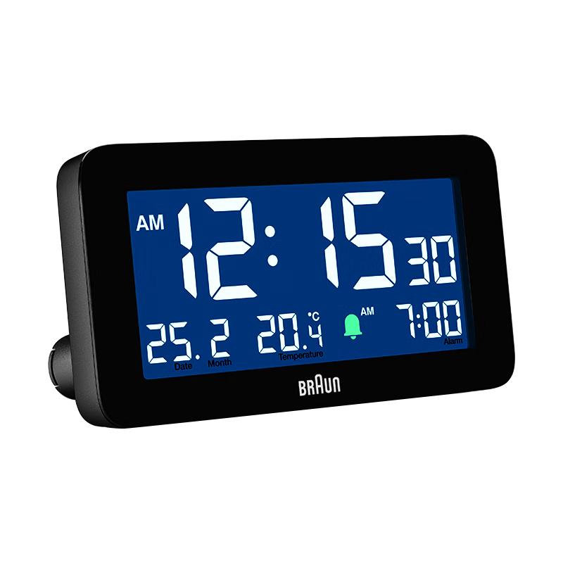 Braun 2026 German Import LCD Digital Alarm Clock Red Dot Design LCD Display