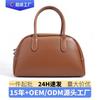 Hochwertig Vielseitig Einfache Textur Pendler Boston Tasche Echtes Leder Handtasche Schulter Crossbody