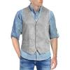Men Suit Vest V-Neck Sleeveless Single Breasted Slim Fit Waistcoat with Pockets Solid Color Formal Business Vest Coat