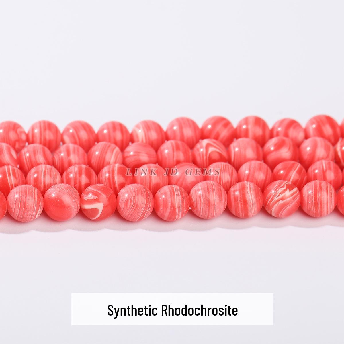 

Аргентинский Родохрозит Свободные Бусины для DIY Ювелирных Изделий - Круглый Браслет Аксессуары для Бисероплетения 9-10mm ~37 beads