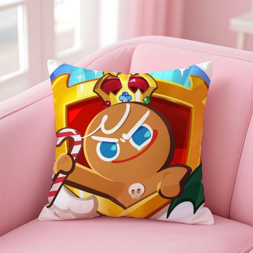 C-Cookie Run K-Kingdom Cushion Cover Home & Car Multi-Scene Pillow Cover - Reversible, Soft & Durable for Daily Use