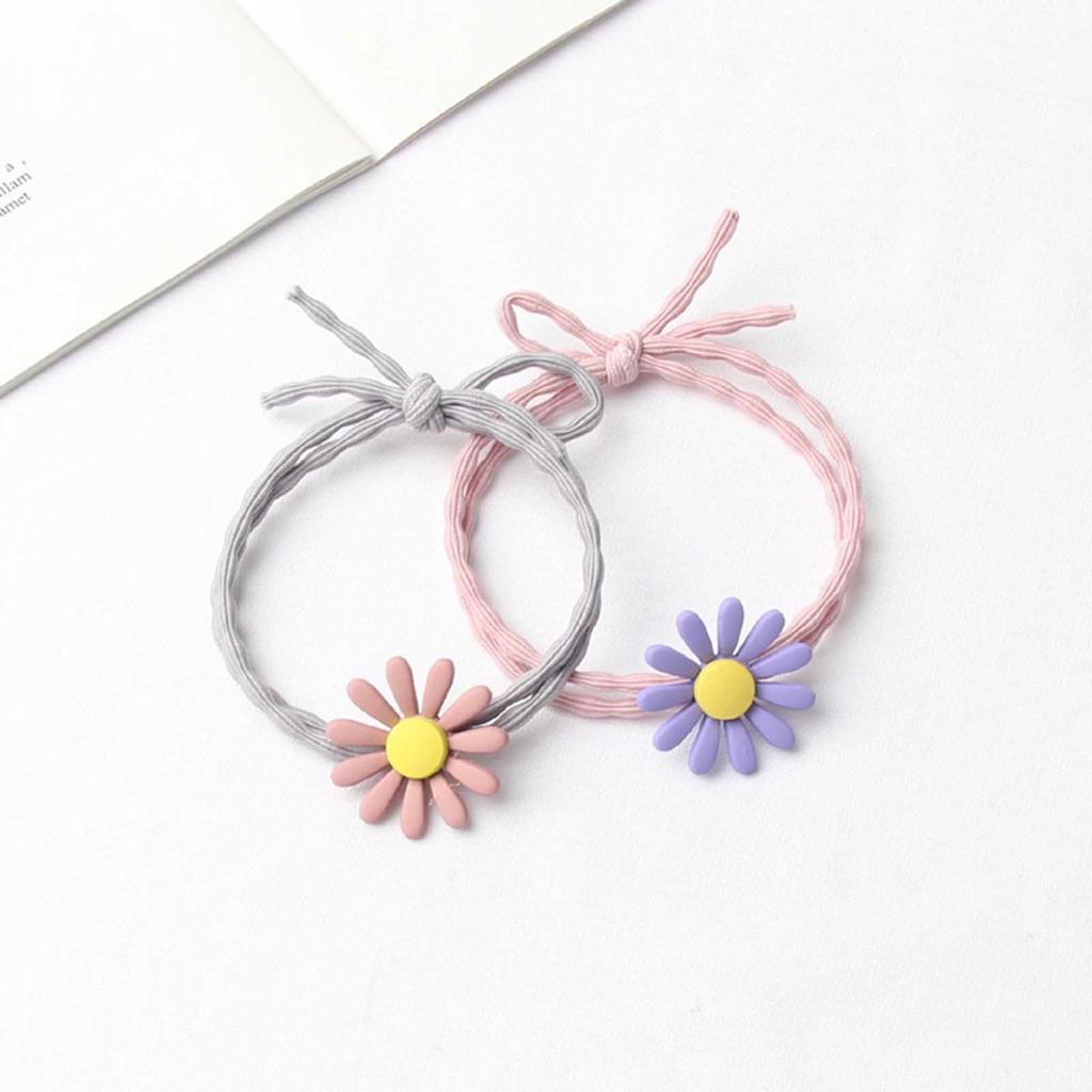 1pc Flower Hair Rope For Women Girls Trendy Minimalist Daisy Hair Ties High Ponytail Braid Small Rubber Band Hair Accessories