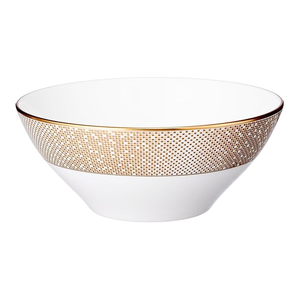 NARUMI Salad Bowl, Gold, 13cm, Stylish and Elegant, Soup Bowl, Cereal Bowl, Made in Japan, 52087-3586