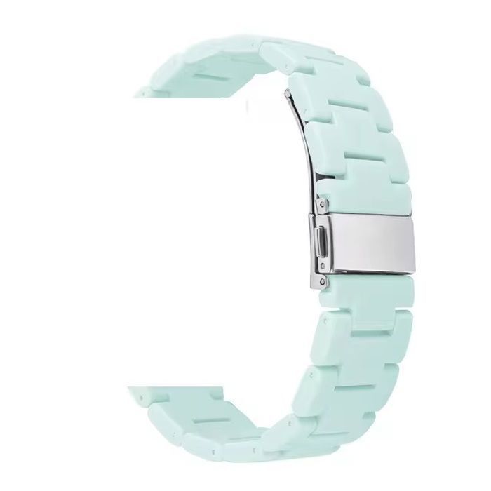 Bracelet résine - apple watch - série 3/4/5/6/7/8/se - turquoise - longueur réglable - boucle rapide